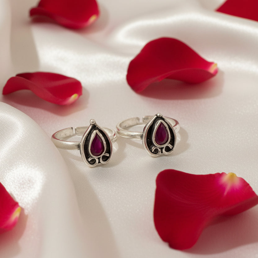 925 Antique Silver Vrinda Toe rings