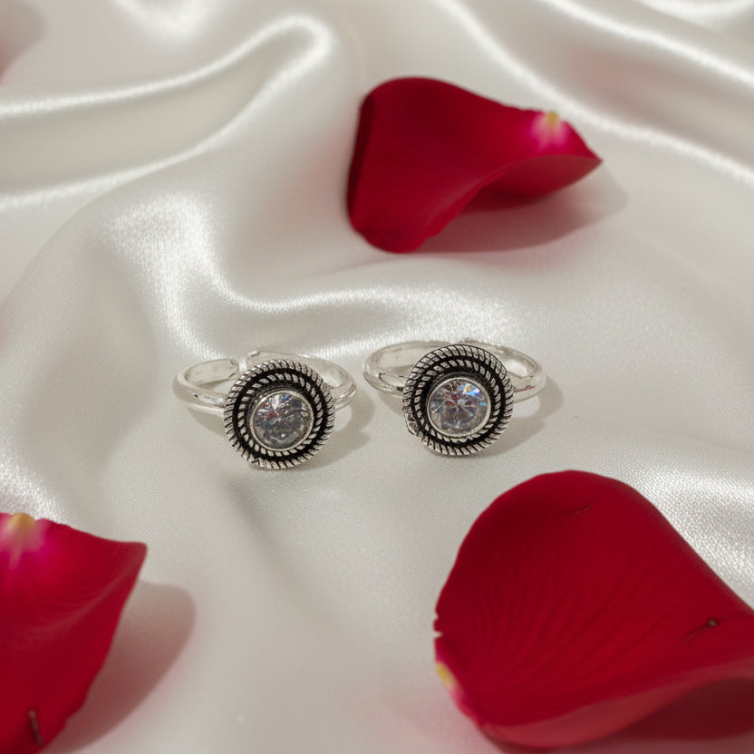 925 Antique Silver Moksha Toe rings