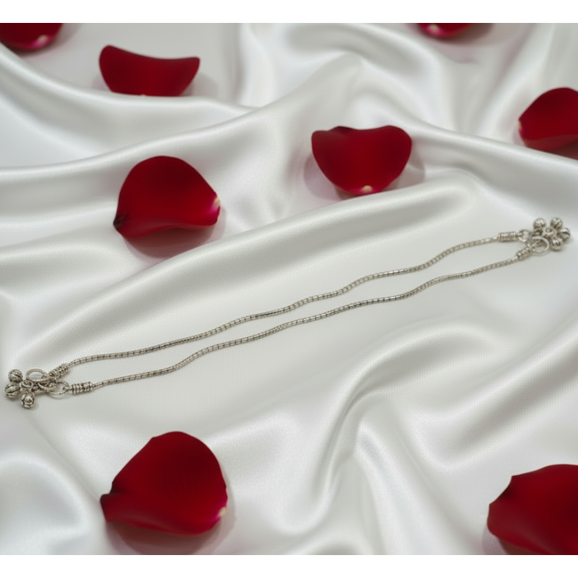 Shreya 925 Antique Silver Anklet 10 Inches