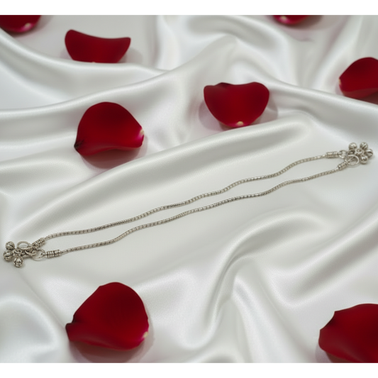 Shreya 925 Antique Silver Anklet 10 Inches