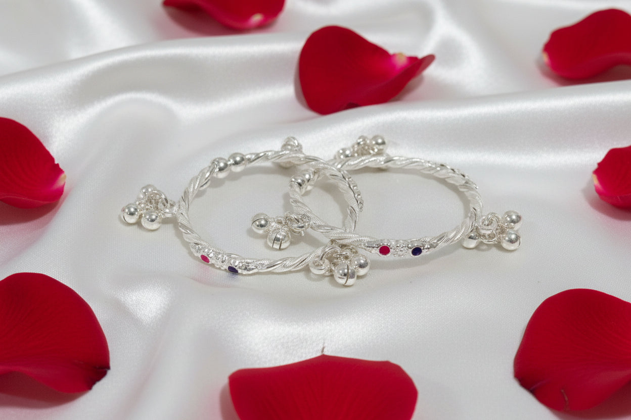 krithi Silver New Born Anklet