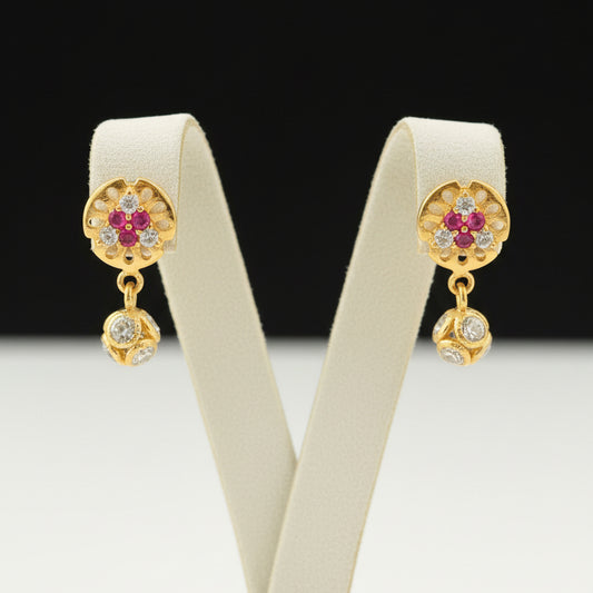 Abhinithi 18KT Gold Drop Earrings