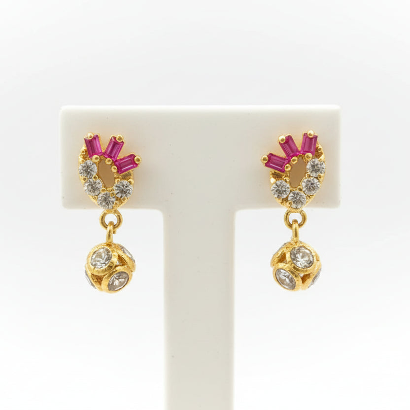 Abhiprithi 18KT Gold Drop Earrings