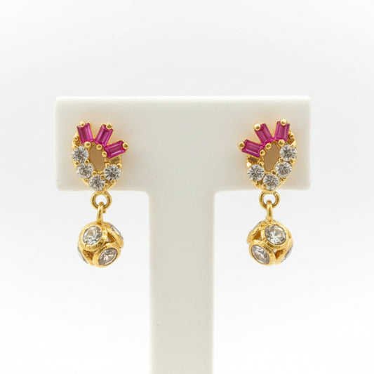 Abhiprithi 18KT Gold Drop Earrings