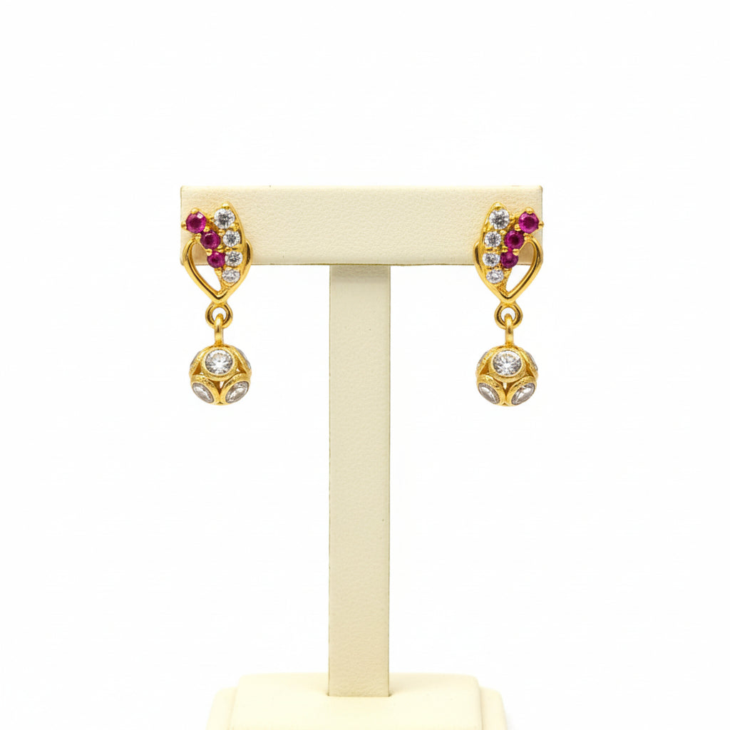 Abhirathi 18KT Gold Drop Earrings