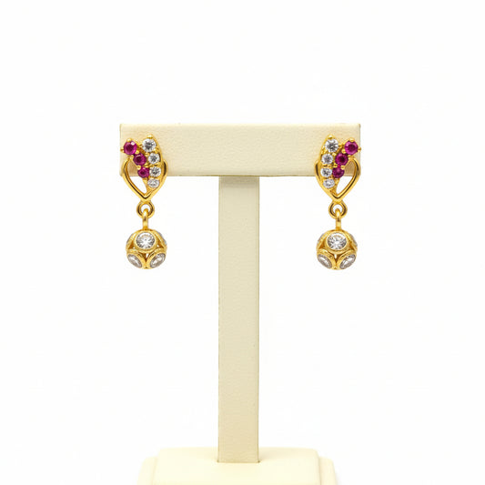 Abhirathi 18KT Gold Drop Earrings