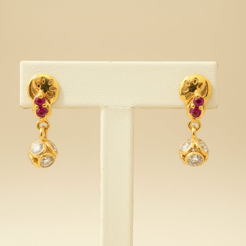 Aashman 18KT Gold Drop Earrings