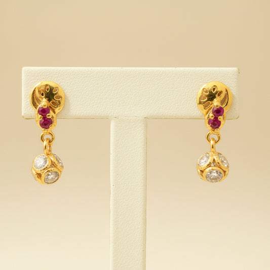 Aashman 18KT Gold Drop Earrings