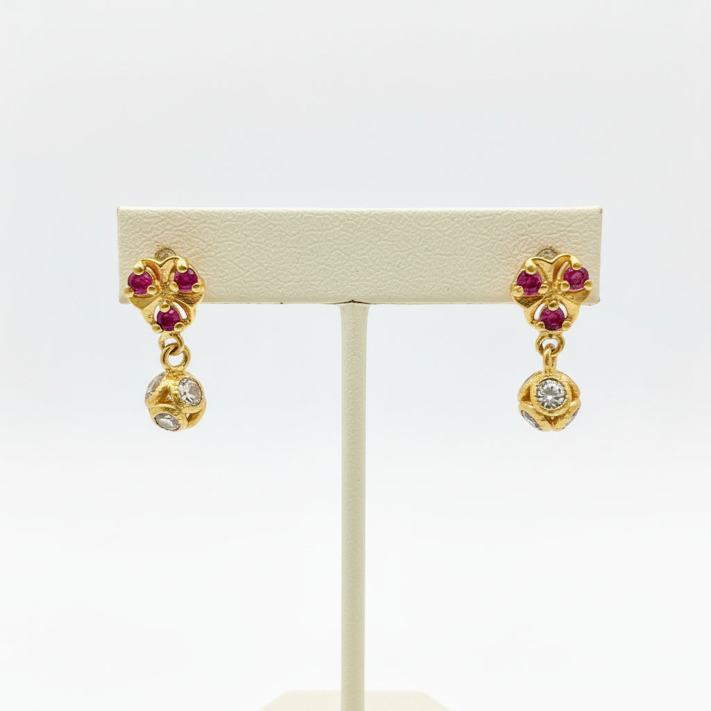 Abha 18KT Gold Drop Earrings