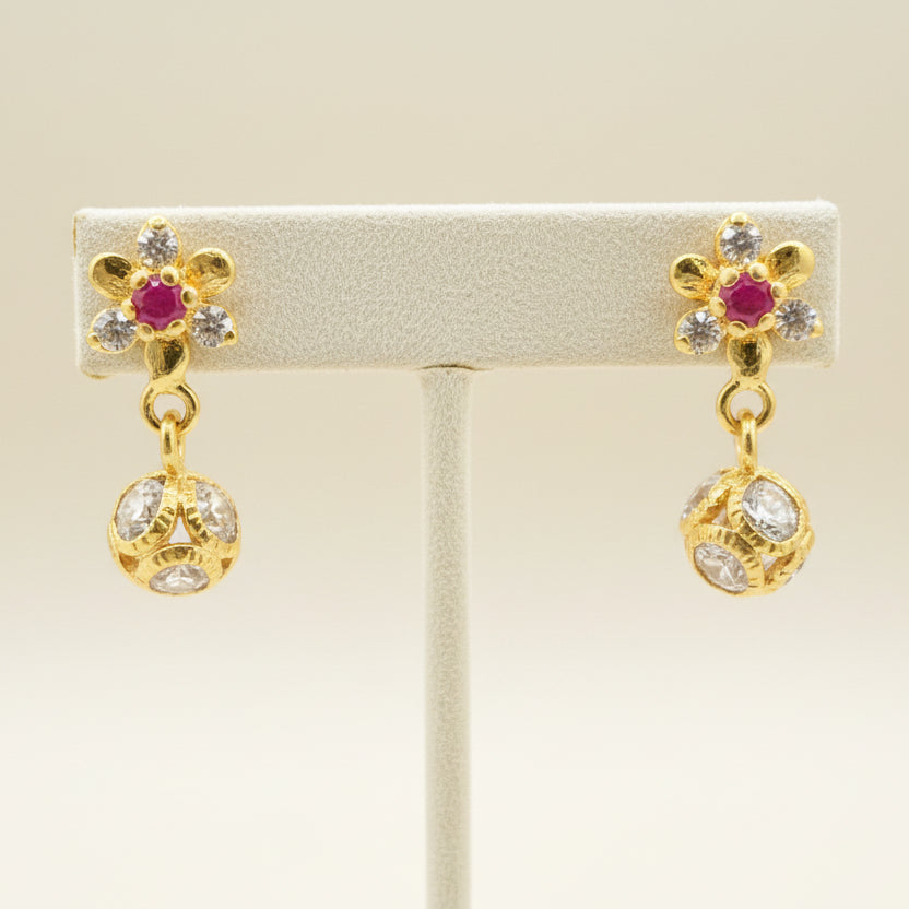 Aasim 18KT Gold Drop Earrings