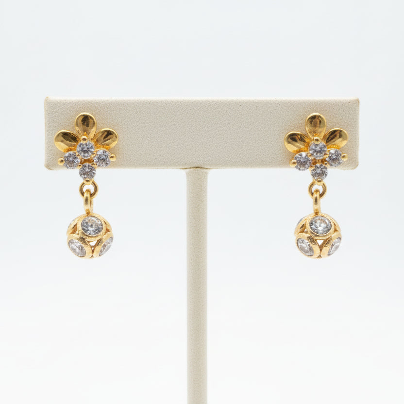 Abhilasha 18KT Gold Drop Earrings