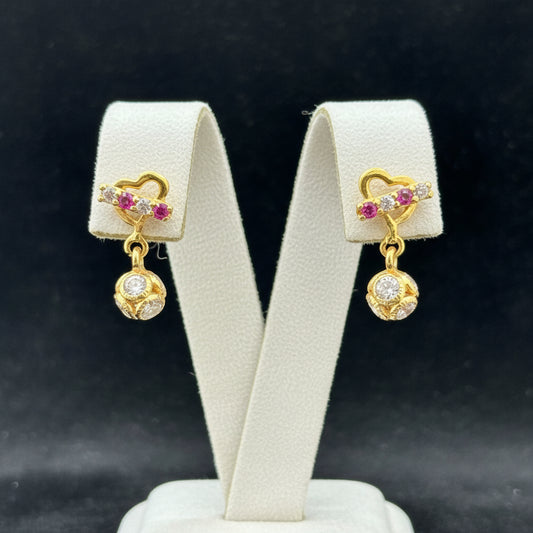 Ahladita 18KT Gold Drop Earrings