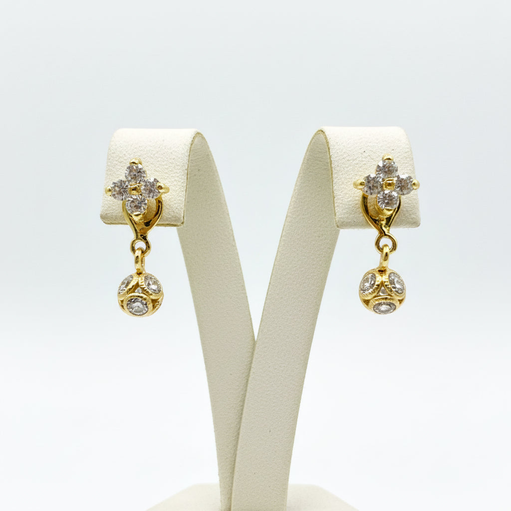 Ahladitha 18KT Gold Drop Earrings