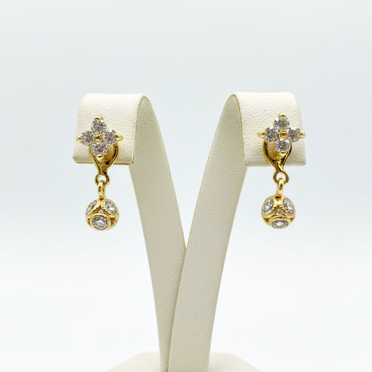 Ahladitha 18KT Gold Drop Earrings