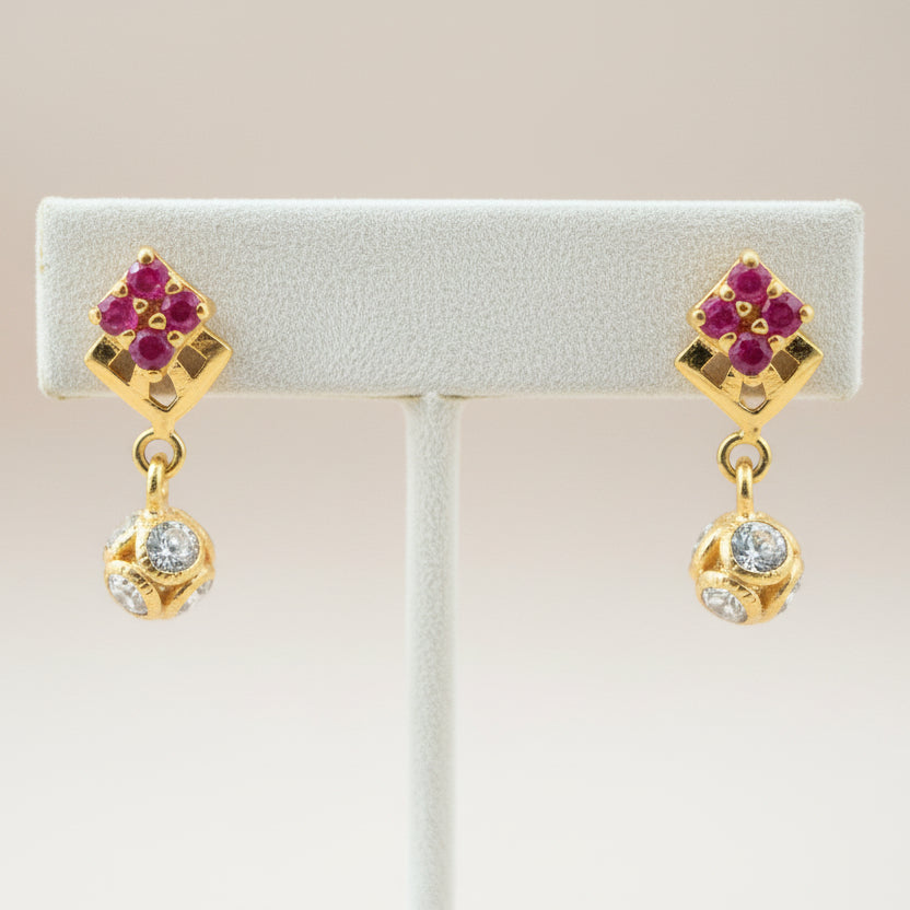 Aishwarya 18KT Gold Drop Earrings