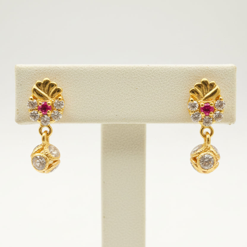 Ajanta 18KT Gold Drop Earrings