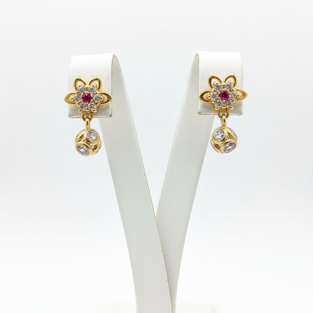 Akanksha 18KT Gold Drop Earrings