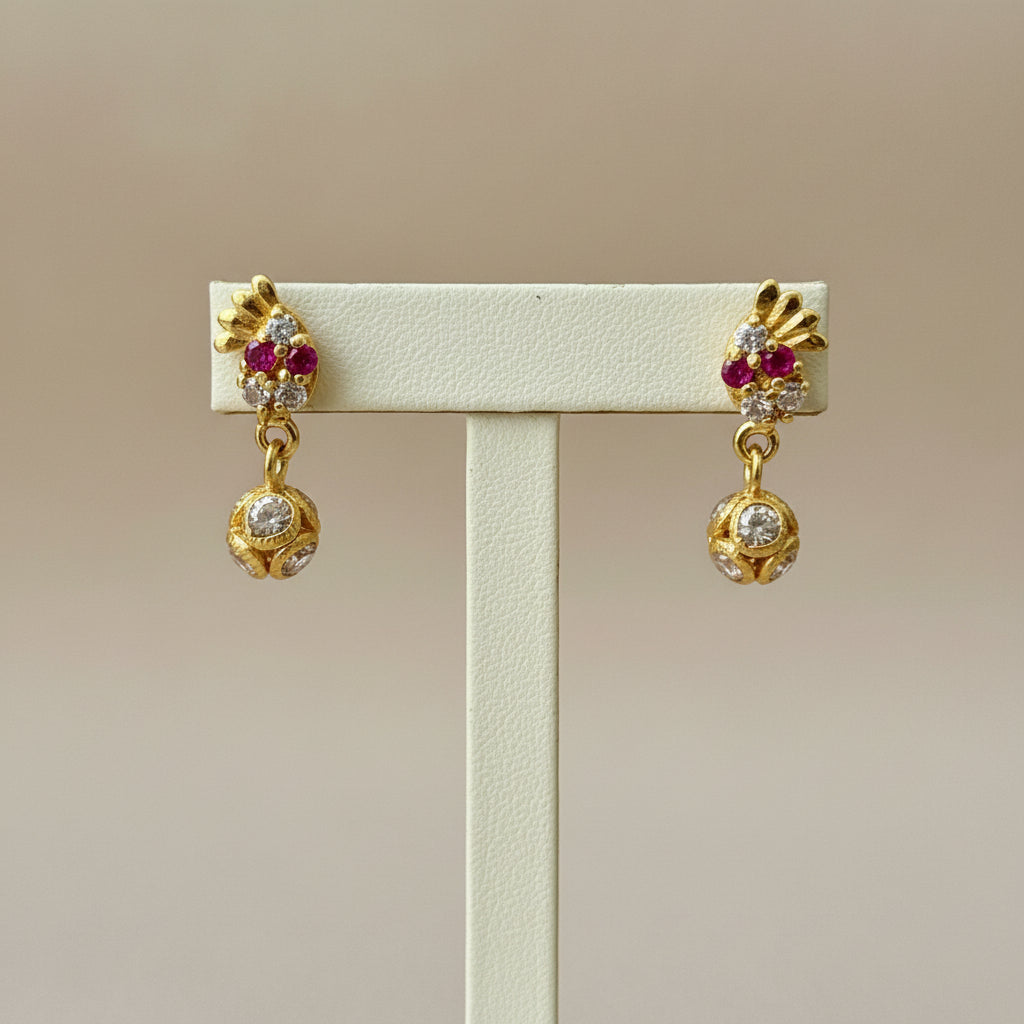 Aarush 18KT Gold Drop Earrings