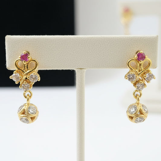 Ahalya 18KT Gold Drop Earrings
