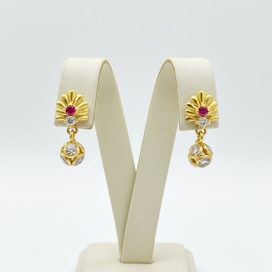 Adrika 18KT Gold Drop Earrings