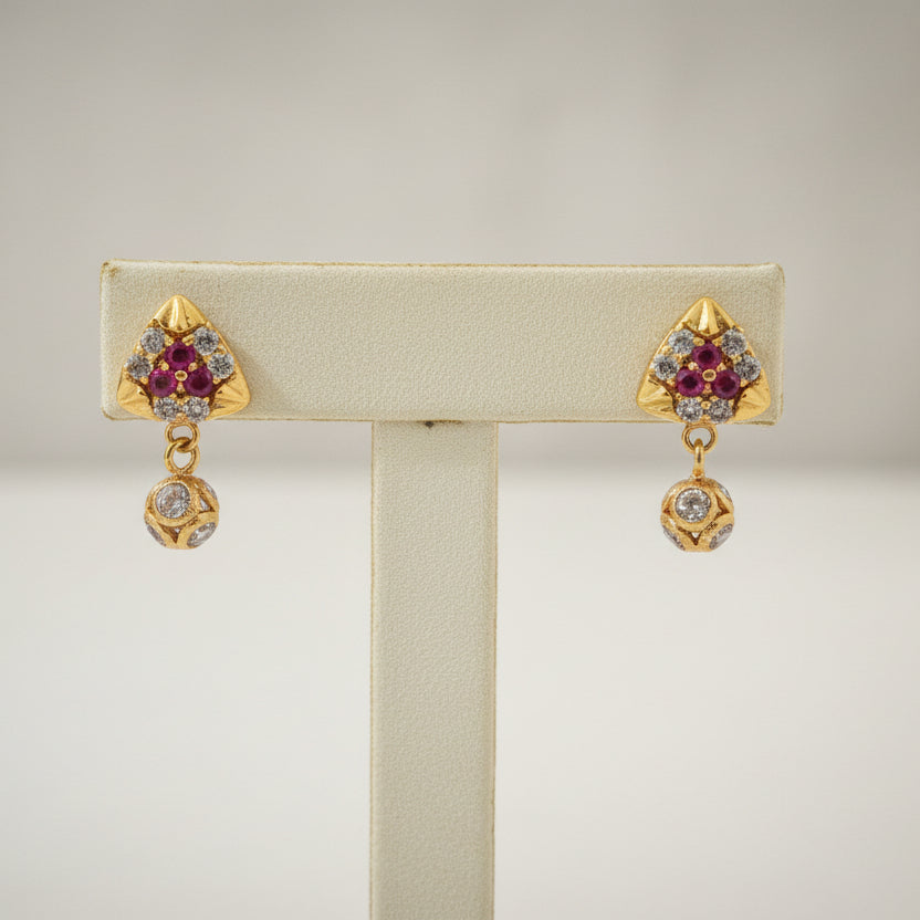 Adithi 18KT Gold Drop Earrings