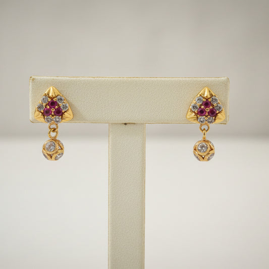 Adithi 18KT Gold Drop Earrings