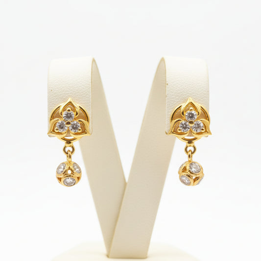 Aadhira 18KT Gold Drop Earrings