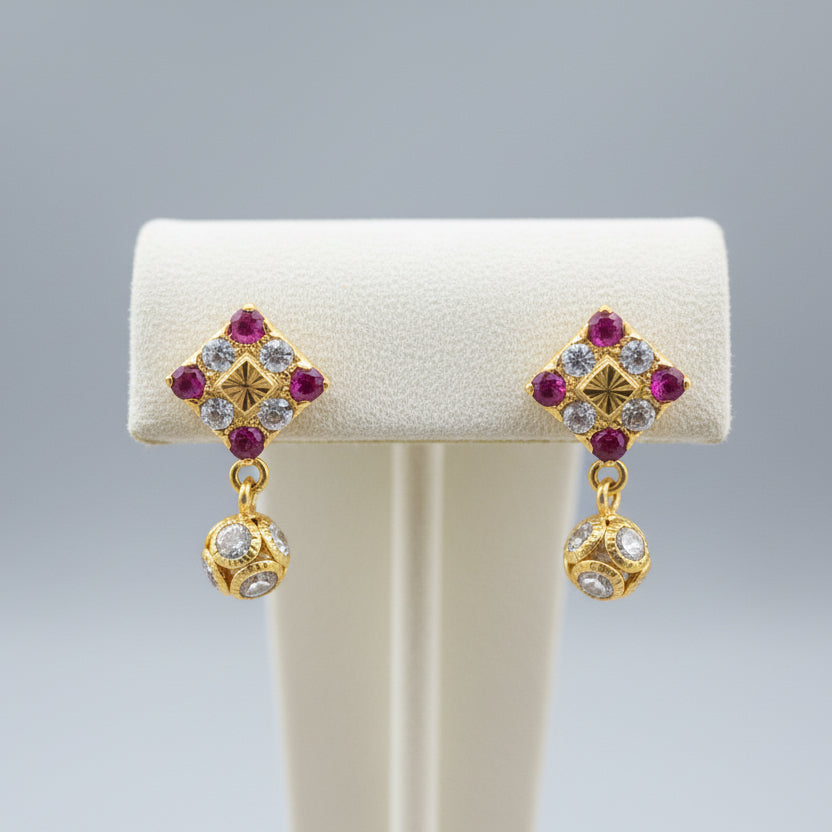 Aadit 18KT Gold Drop Earrings