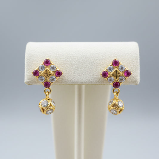 Aadit 18KT Gold Drop Earrings