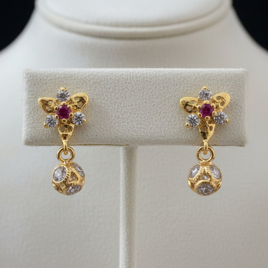 Aahva 18KT Gold Drop Earrings