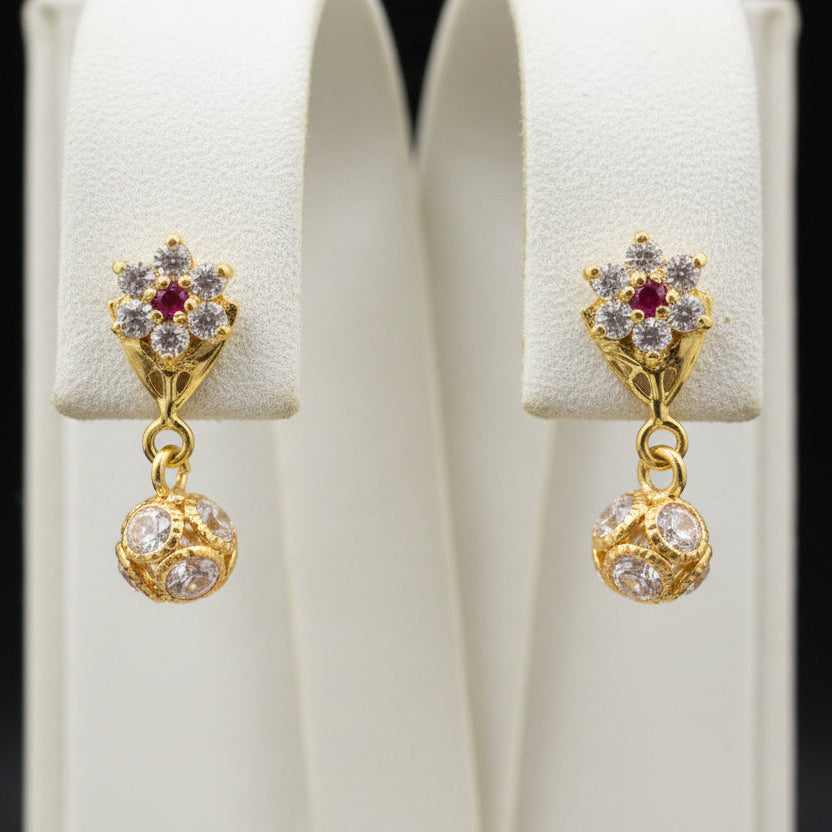 Aakash 18KT Gold Drop Earrings