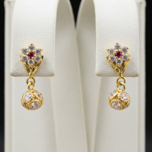 Aakash 18KT Gold Drop Earrings