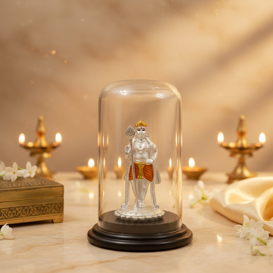 999 Silver Acrylic Case Palani Murugar  Idol