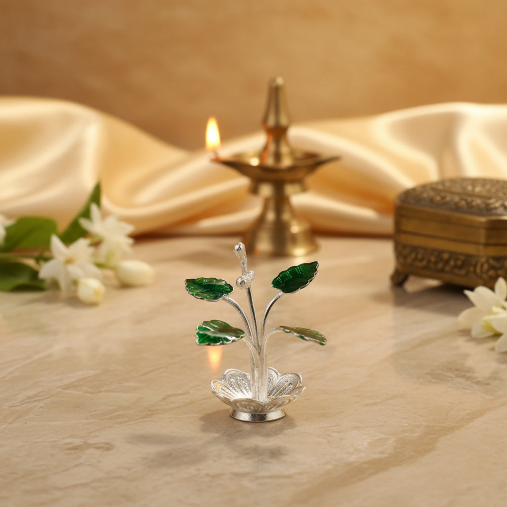 Silver Mini Tulsi Plant-1.3 Inches