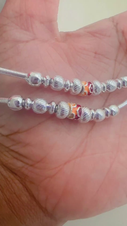 Uma Silver Anklet 7 Inches
