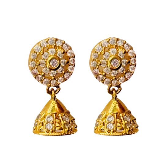 Hritha Silver Jumkha Earrings