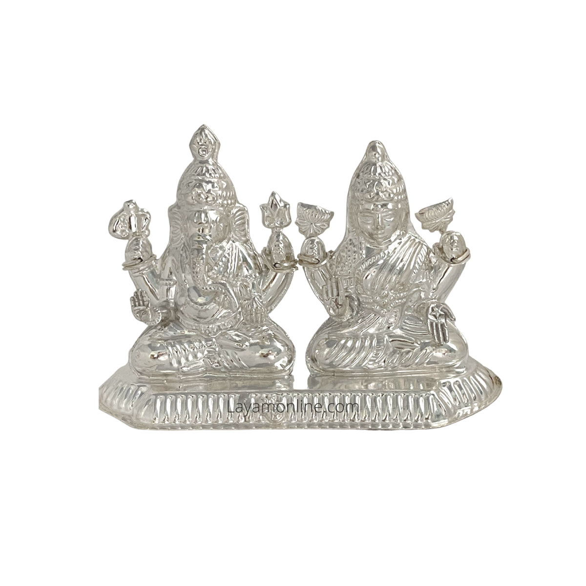 Silver Lakshmi Ganesh Idol