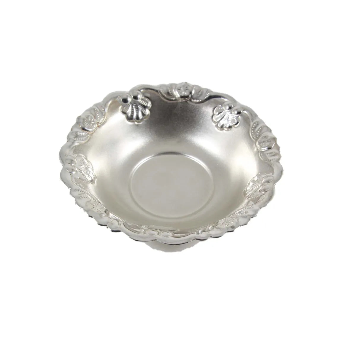 990 Purity Silver Floral Bowl