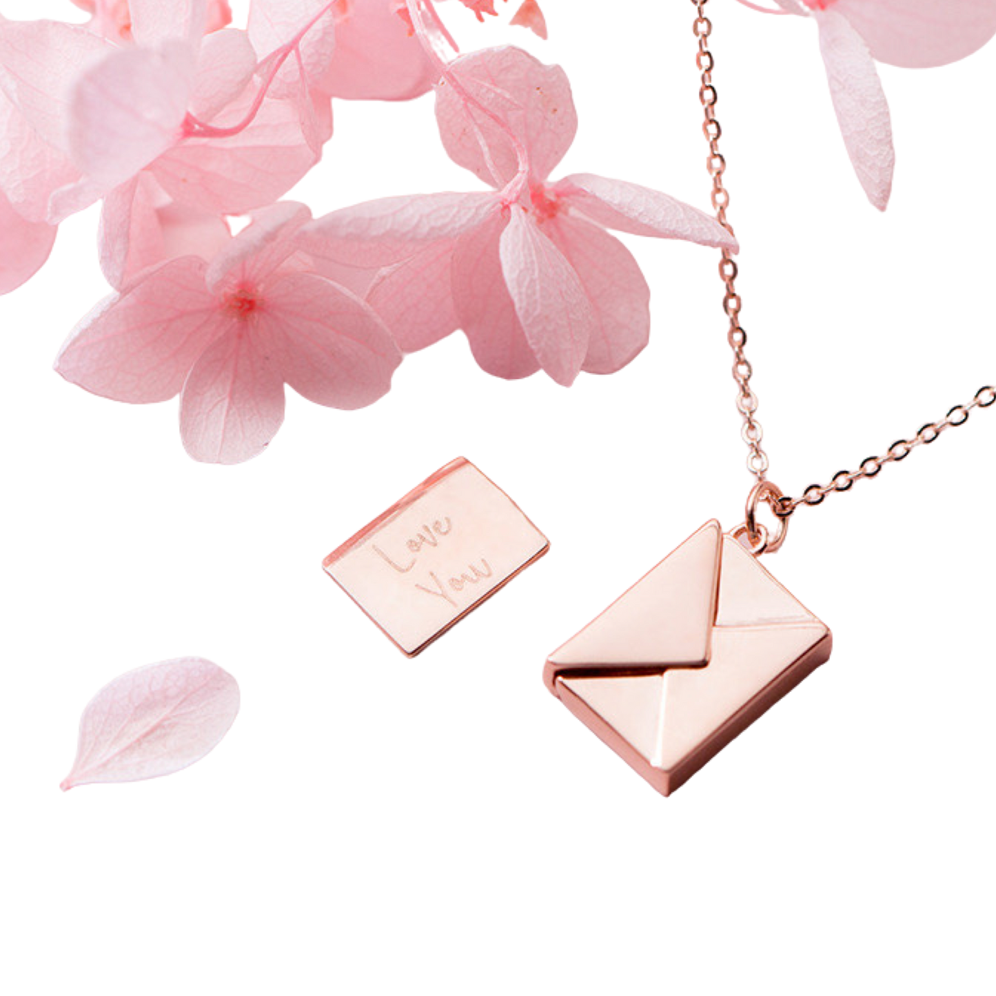 Rose Gold Plated Silver Letter Necklace