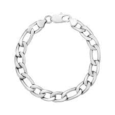 Sterling Silver 9" Figaro Chain Bracelet/Anklet - 6.8MM