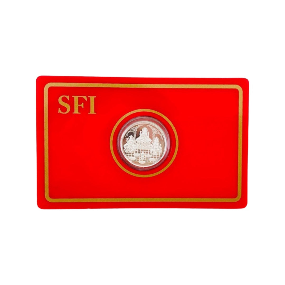 Lakshmi-Ganesh-Sarasvathi 999 Finess 2.5gms Silver Coins