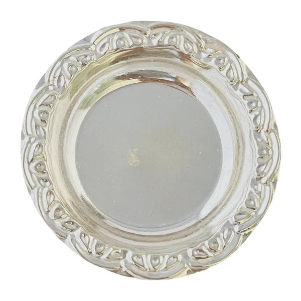 Silver Mini Round Prasad Plate