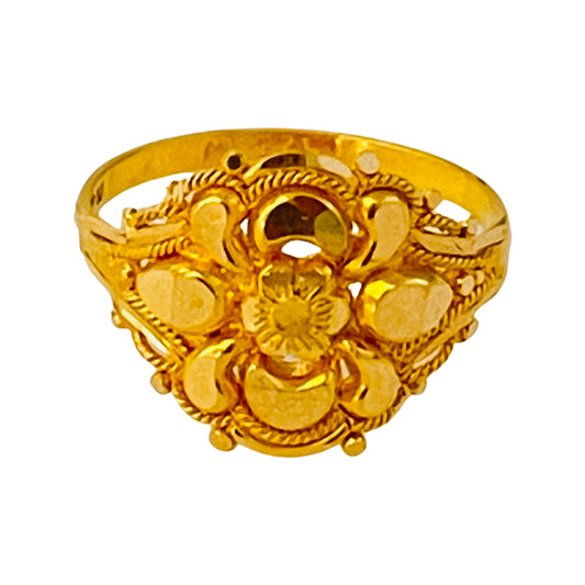 18KT Gold Floral Kids Ring