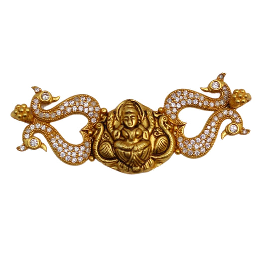 Harshitha Antique Gold Silver Kundan Pendant