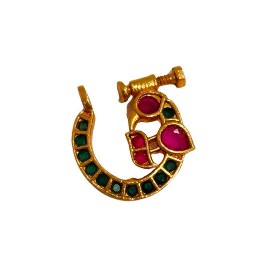 Riyana-Silver kundan Nose Pin