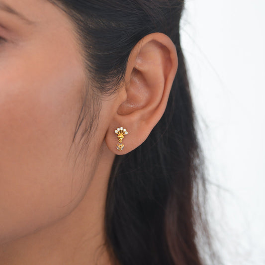 Abhidha 18KT Gold Drop Earrings