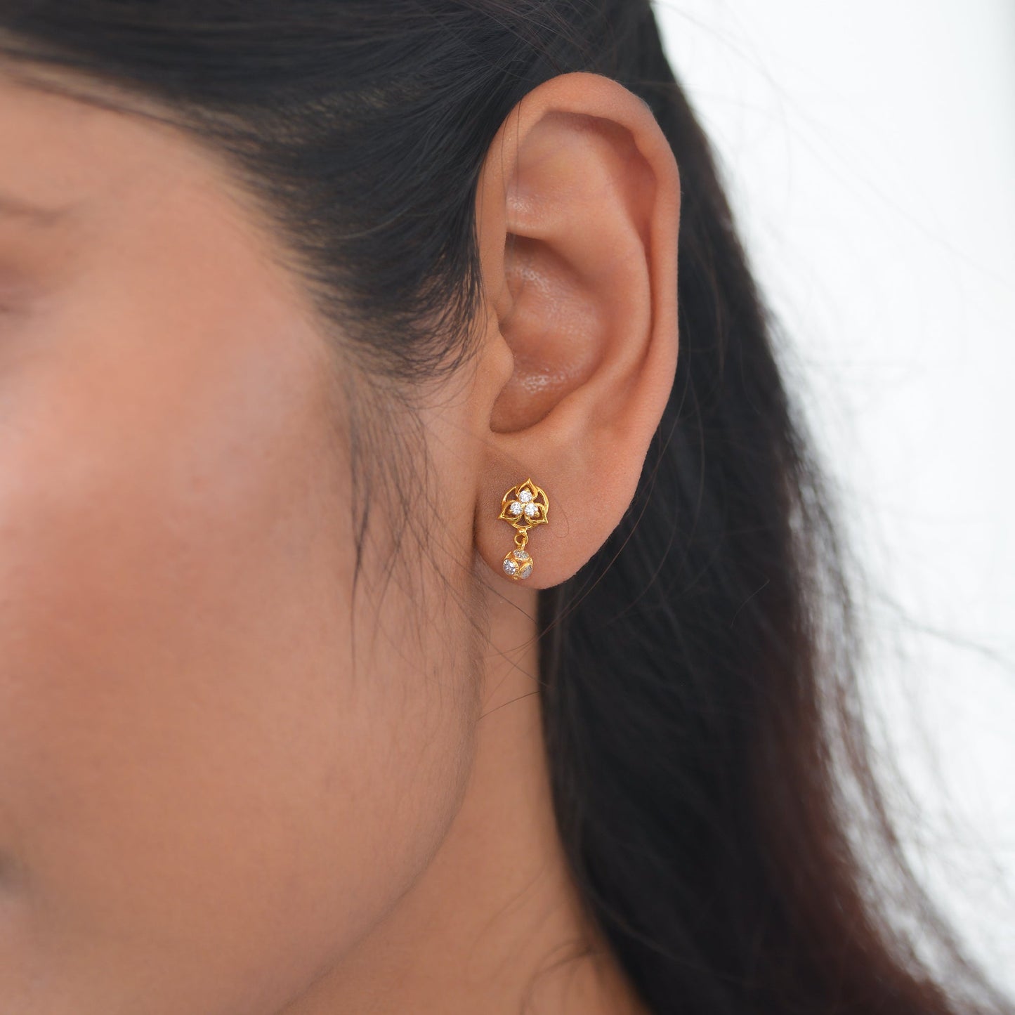 Aadhira 18KT Gold Drop Earrings