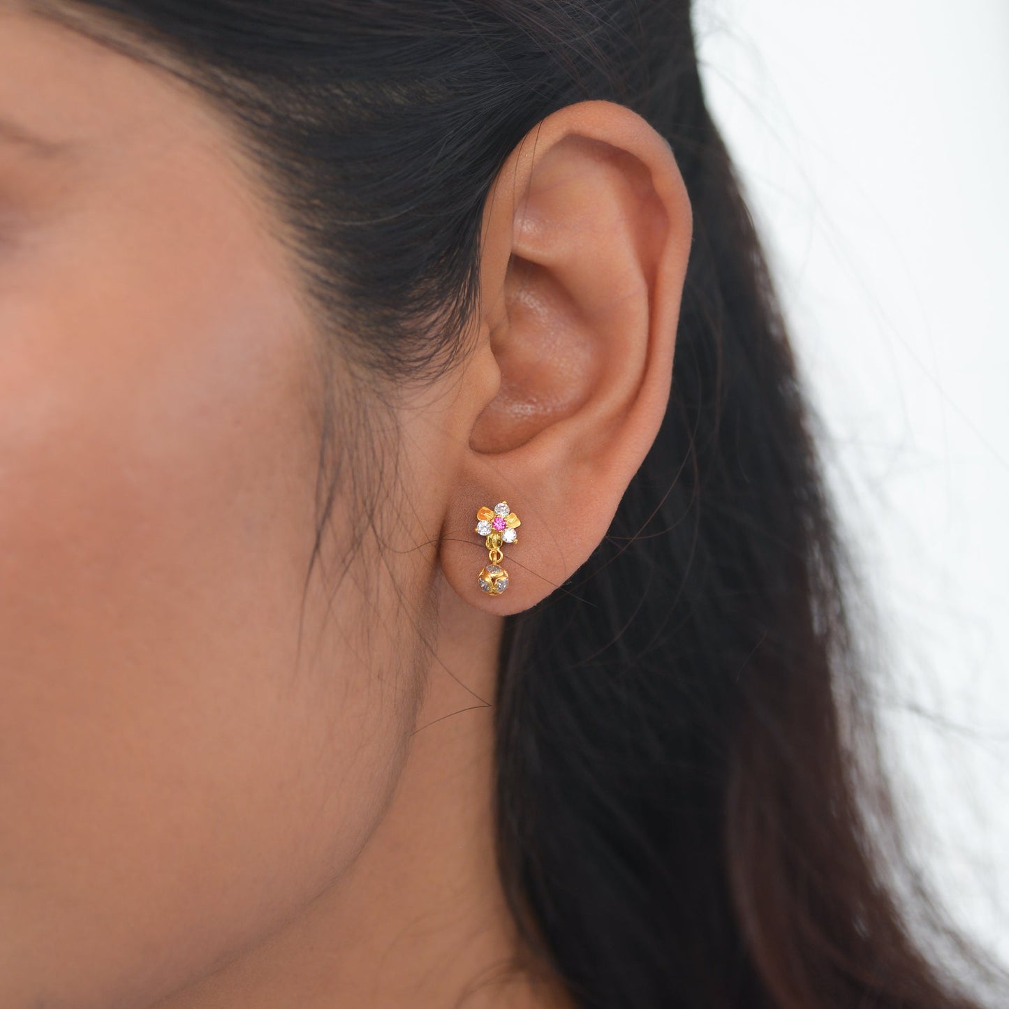 Aahva 18KT Gold Drop Earrings