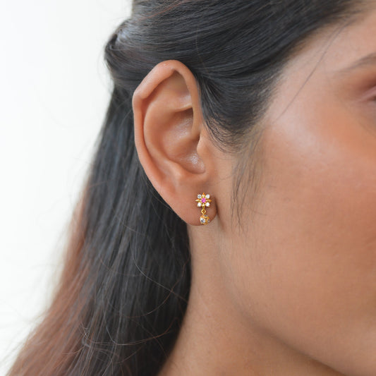 Abhijna 18KT Gold Drop Earrings