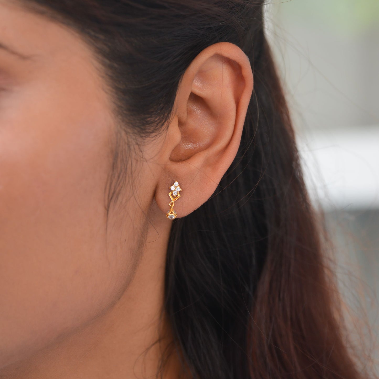Adhira 18KT Gold Drop Earrings
